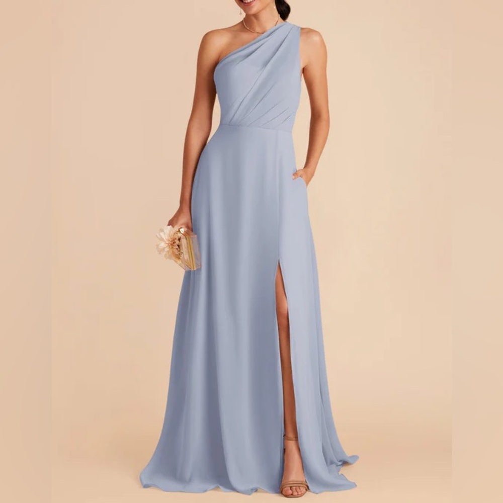 Birdy Grey Kira Dusty Blue Chiffon Bridesmaids dress *unaltered*
